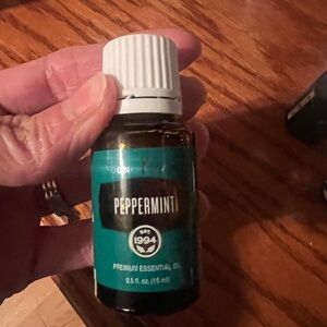 Young Living Peppermint Essential Oil - Green and White